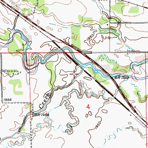 Topographic Map of Dry Creek State Wildlife Management Area, NE