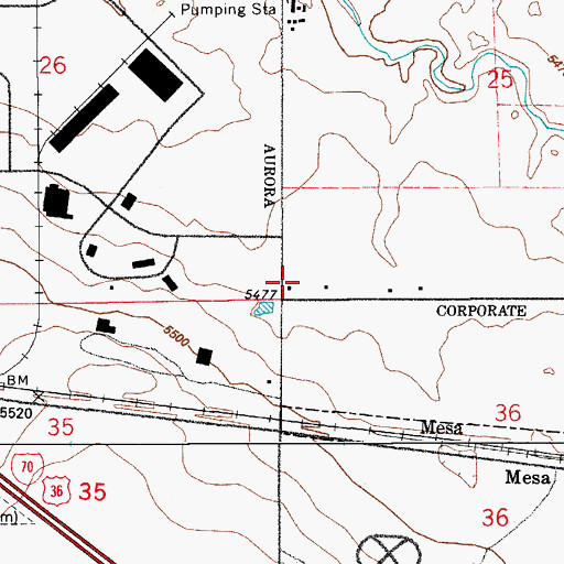 Topographic Map of First Creek School (historical), CO