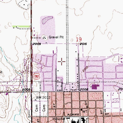 Topographic Map of O'Neill Berean Fundamental Church, NE