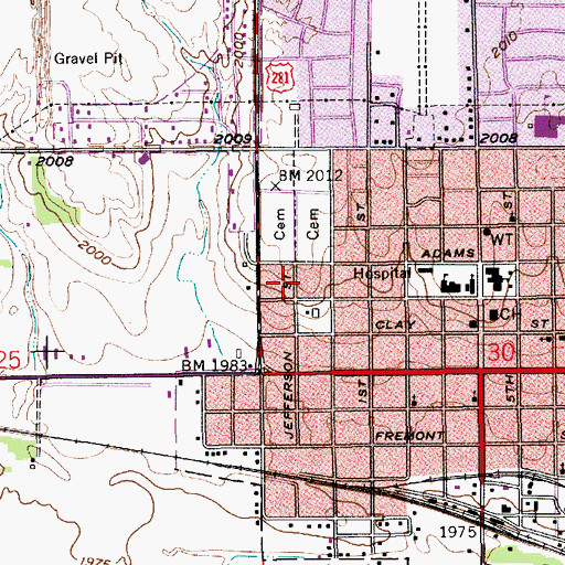 Topographic Map of Jehovahs Witnesses Kingdom Hall, NE