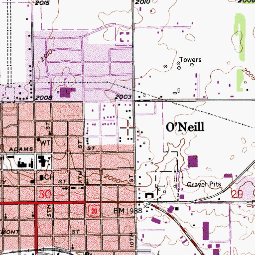 Topographic Map of Faith Community Church, NE