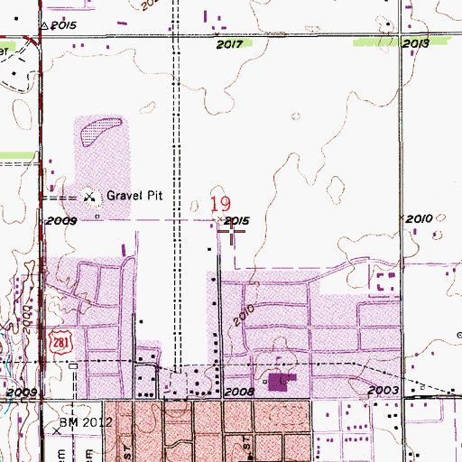 Topographic Map of O'Neill Elementary School, NE