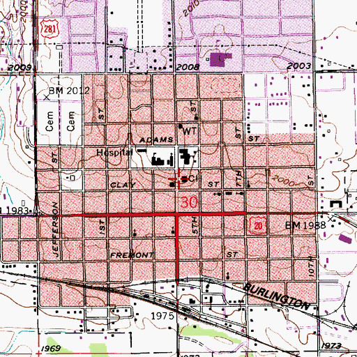 Topographic Map of Holt County Sheriff's Office, NE