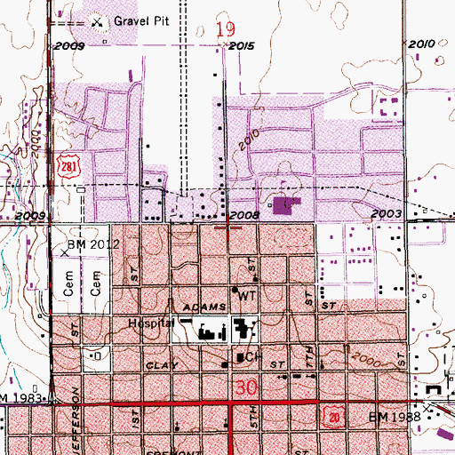Topographic Map of O'Neill Family Practice, NE