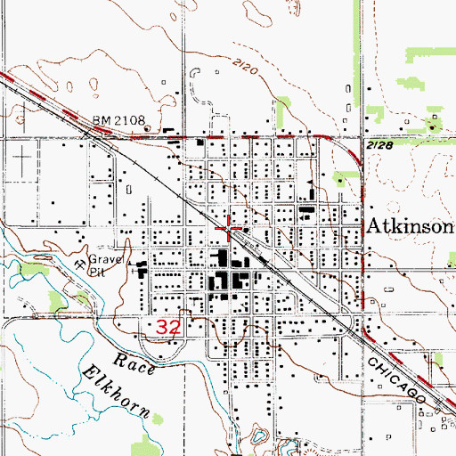 Topographic Map of Atkinson, NE