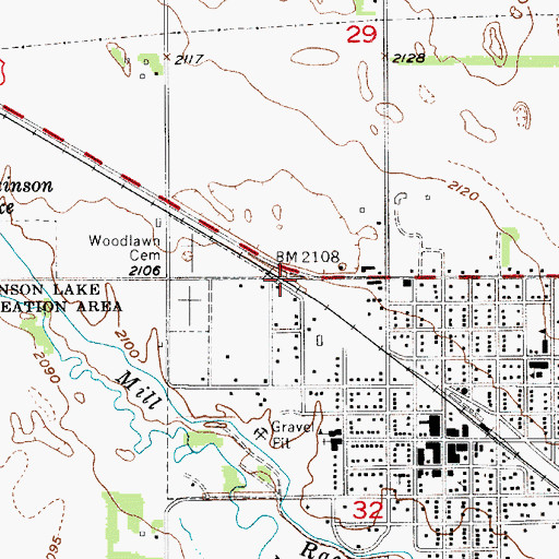Topographic Map of Vogel Grain Elevator, NE