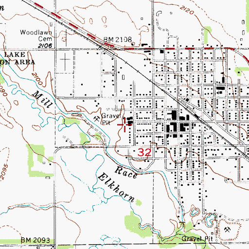 Topographic Map of Saint Josephs Catholic Church, NE