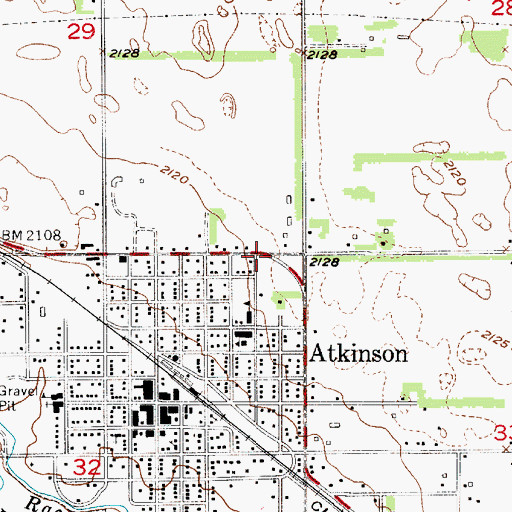 Topographic Map of Reorganized Church of Latter Day Saints, NE