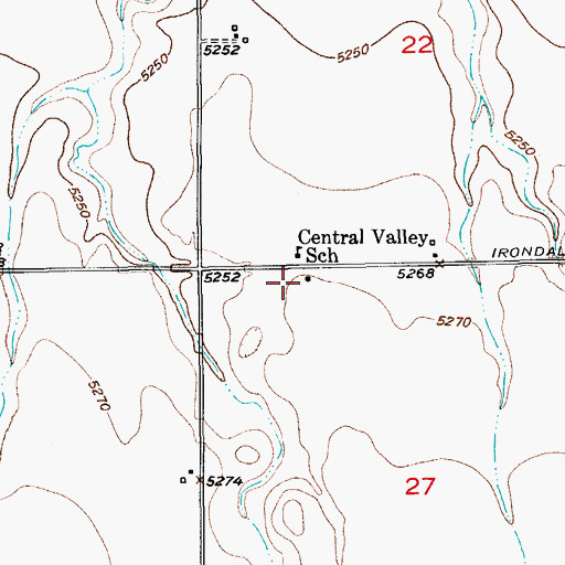 Topographic Map of Central Valley School, CO