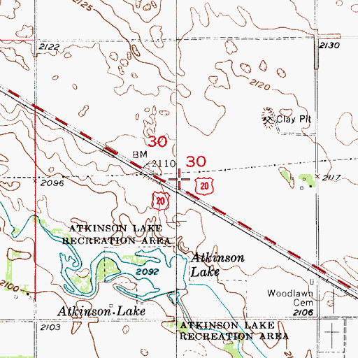 Topographic Map of West Holt Assembly of God Church, NE