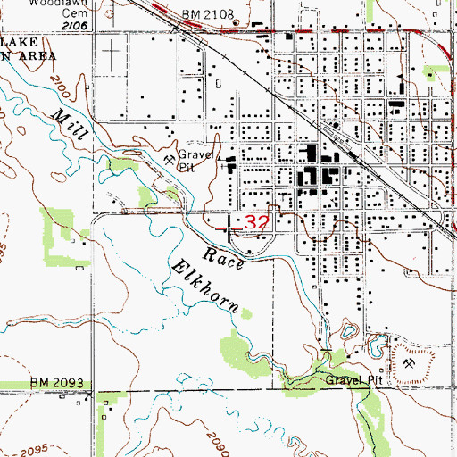Topographic Map of West Holt Memorial Hospital, NE