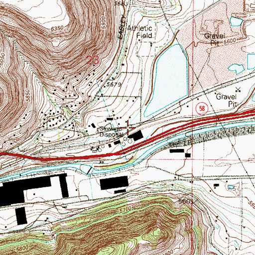 Topographic Map of Hopewell School, CO