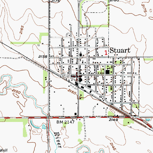 Topographic Map of Stuart Clinic, NE