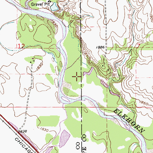Topographic Map of Summerland Golf Course, NE