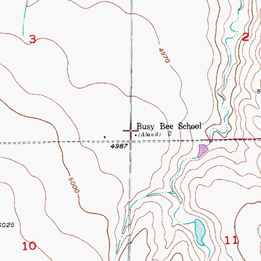 Topographic Map of Busy Bee School (historical), CO