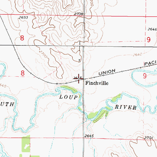 Topographic Map of Finchville School (historical), NE