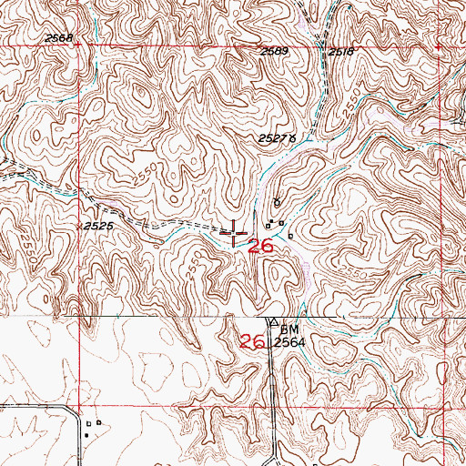 Topographic Map of Elton Post Office (historical), NE