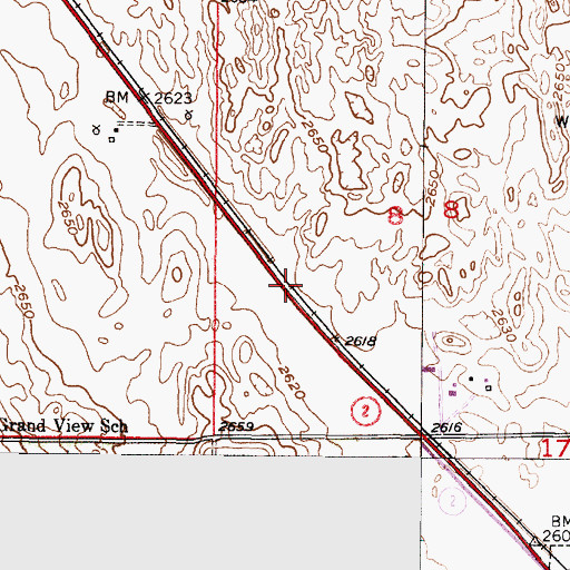 Topographic Map of Campville (historical), NE