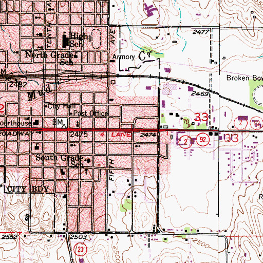 Topographic Map of Sandhills Manor, NE