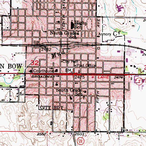 Topographic Map of Central Nebraska Medical Clinic, NE