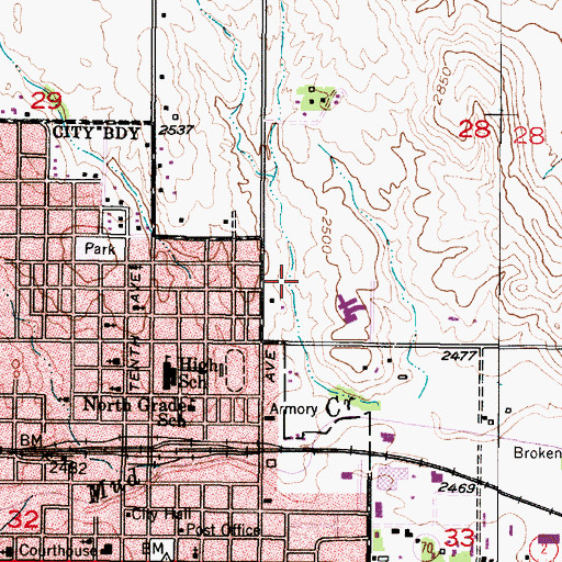 Topographic Map of Melham Park, NE