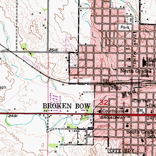 Topographic Map of First Mennonite Church, NE