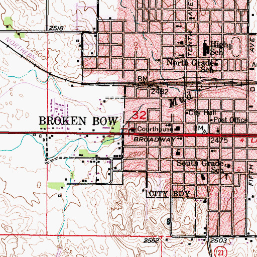 Topographic Map of Saint Joseph Catholic Church, NE