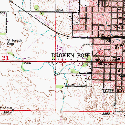 Topographic Map of Jehovahs Witnesses Kingdom Hall, NE