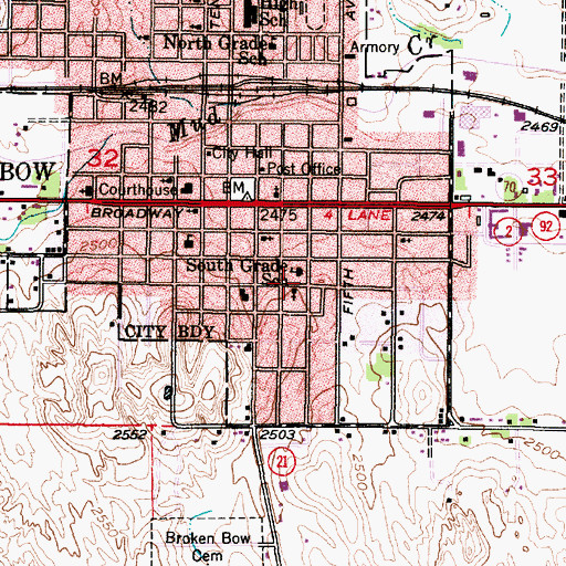 Topographic Map of Berean Fundamental Church, NE