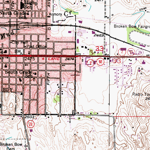 Topographic Map of Church of Christ, NE