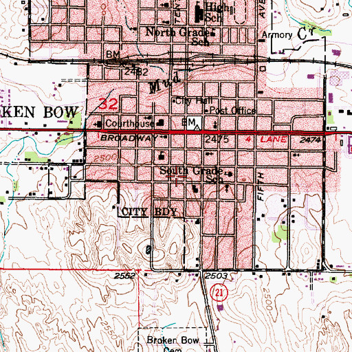Topographic Map of Saint Pauls Lutheran Church, NE