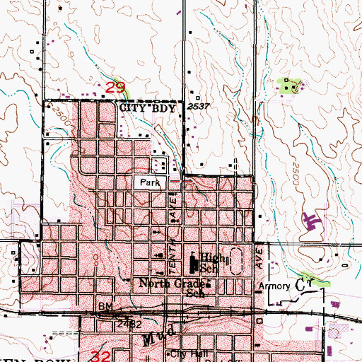 Topographic Map of Church of the Nazarene, NE