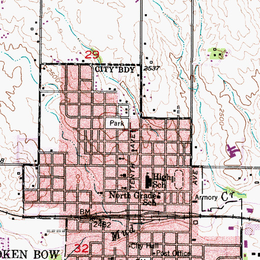 Topographic Map of Saint Johns Episcopal Church, NE