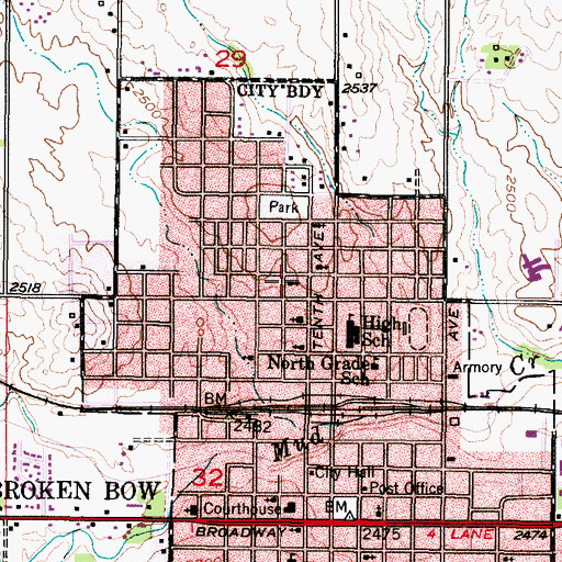 Topographic Map of Seventh Day Adventist Church, NE
