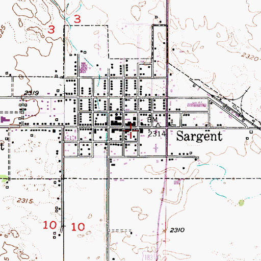 Topographic Map of Sargent Family Practice, NE