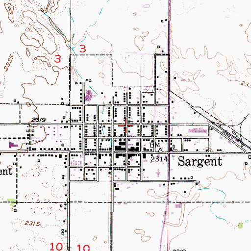 Topographic Map of United Methodist Church, NE