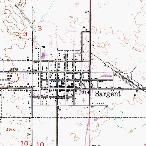 Topographic Map of Peace Lutheran Church, NE