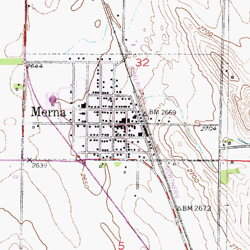 Topographic Map of United Methodist Church, NE