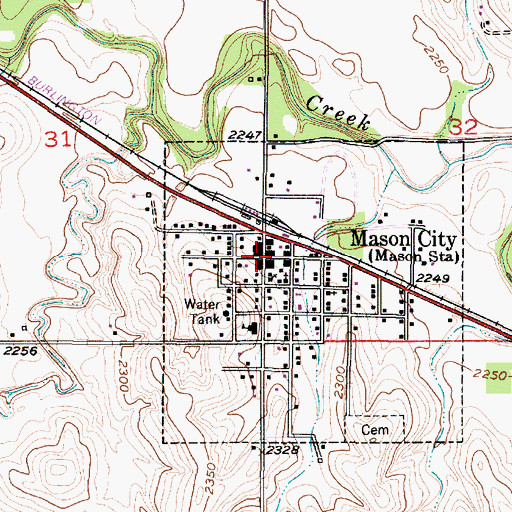 Topographic Map of Saint Thomas Church, NE