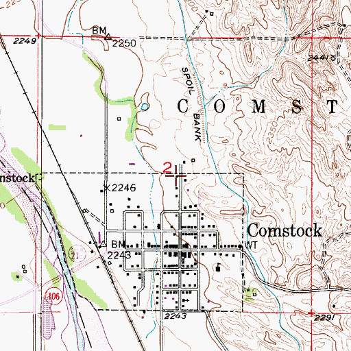 Topographic Map of Westcott Baptist Church, NE