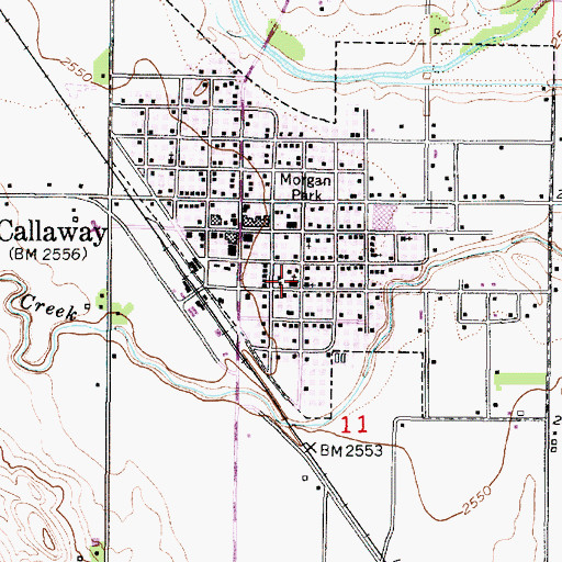 Topographic Map of United Methodist Church, NE