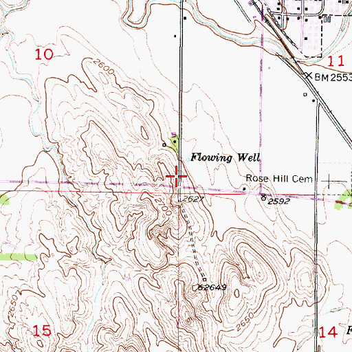 Topographic Map of Callaway Golf Course, NE