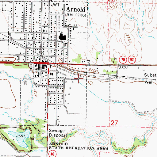 Topographic Map of Farmers and Feeders Elevator, NE