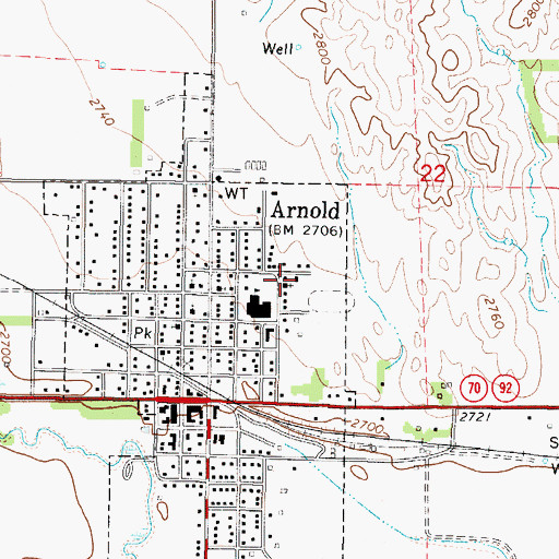 Topographic Map of Zion Lutheran Church, NE