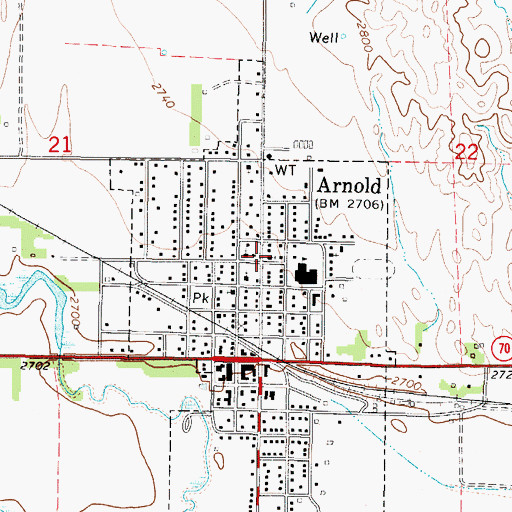 Topographic Map of Saint Agnes Catholic Church, NE