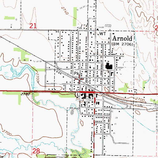 Topographic Map of Church of the Nazarene, NE