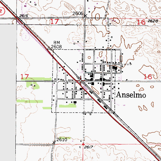 Topographic Map of Open Bible Standard Church, NE