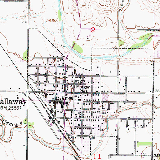 Topographic Map of Custer Countys First Courthouse Historical Marker, NE