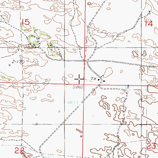 Topographic Map of Yucca Hill Post Office (historical), NE