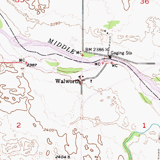 Topographic Map of Walworth Post Office (historical), NE